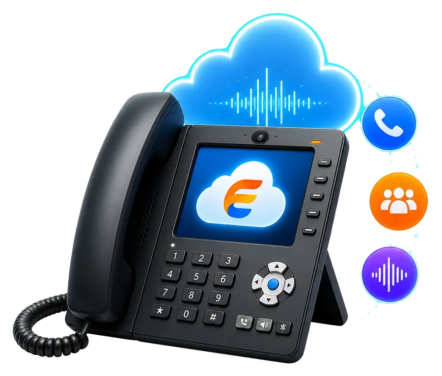 Telefone IP EasyVoice conectado à nuvem