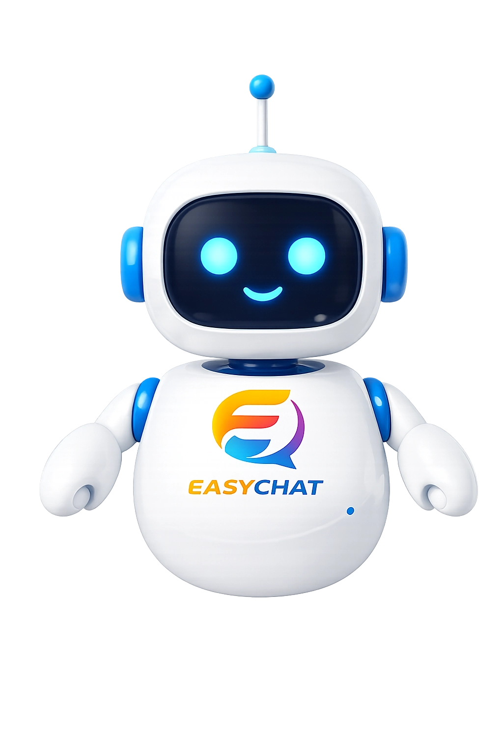 Robô EasyChat representando atendimento omnichannel com inteligência artificial